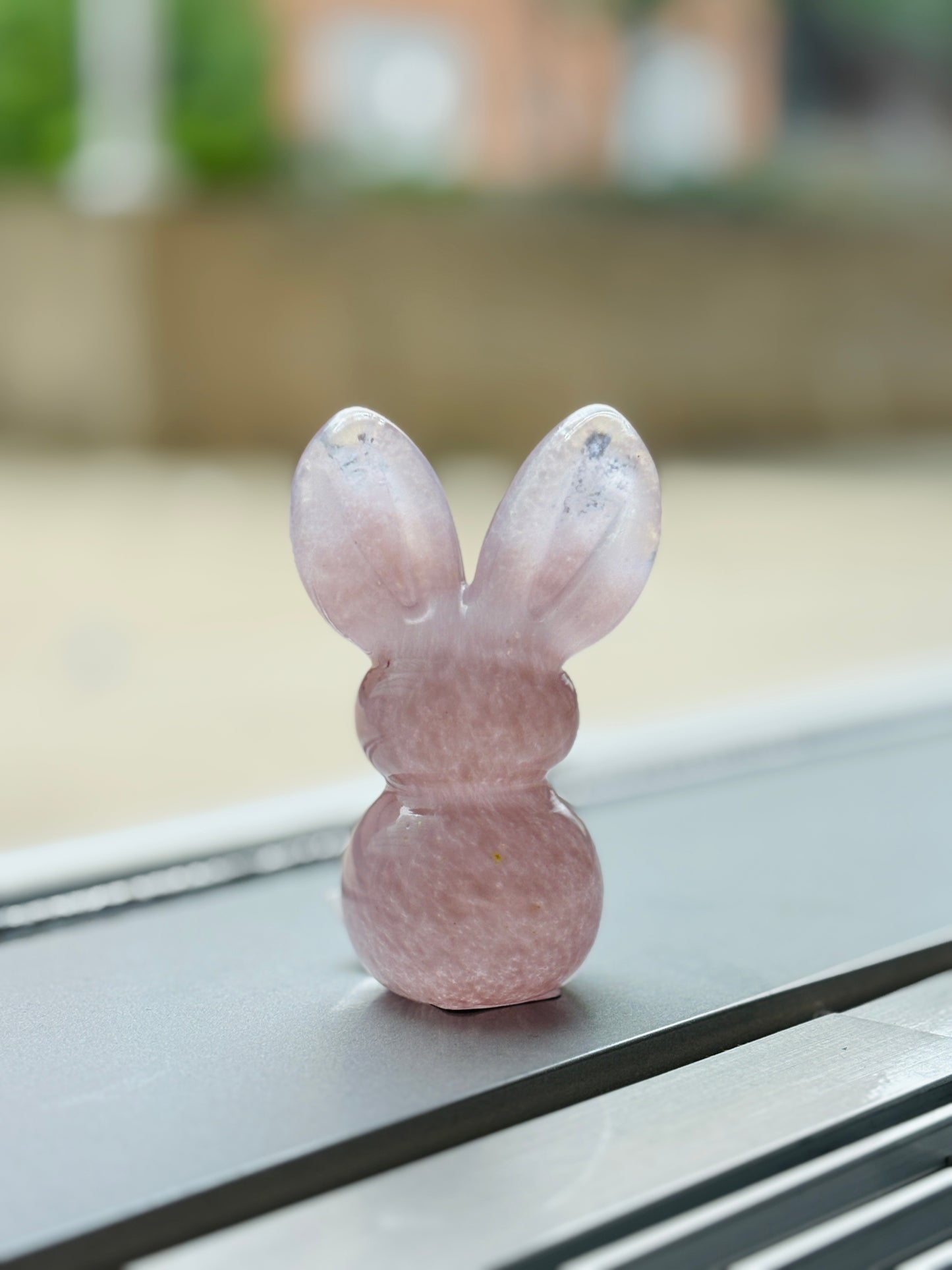 Glass Bunny Rabbit Paperweight