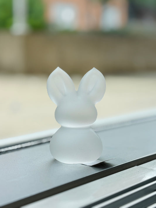 Glass Bunny Rabbit Paperweight
