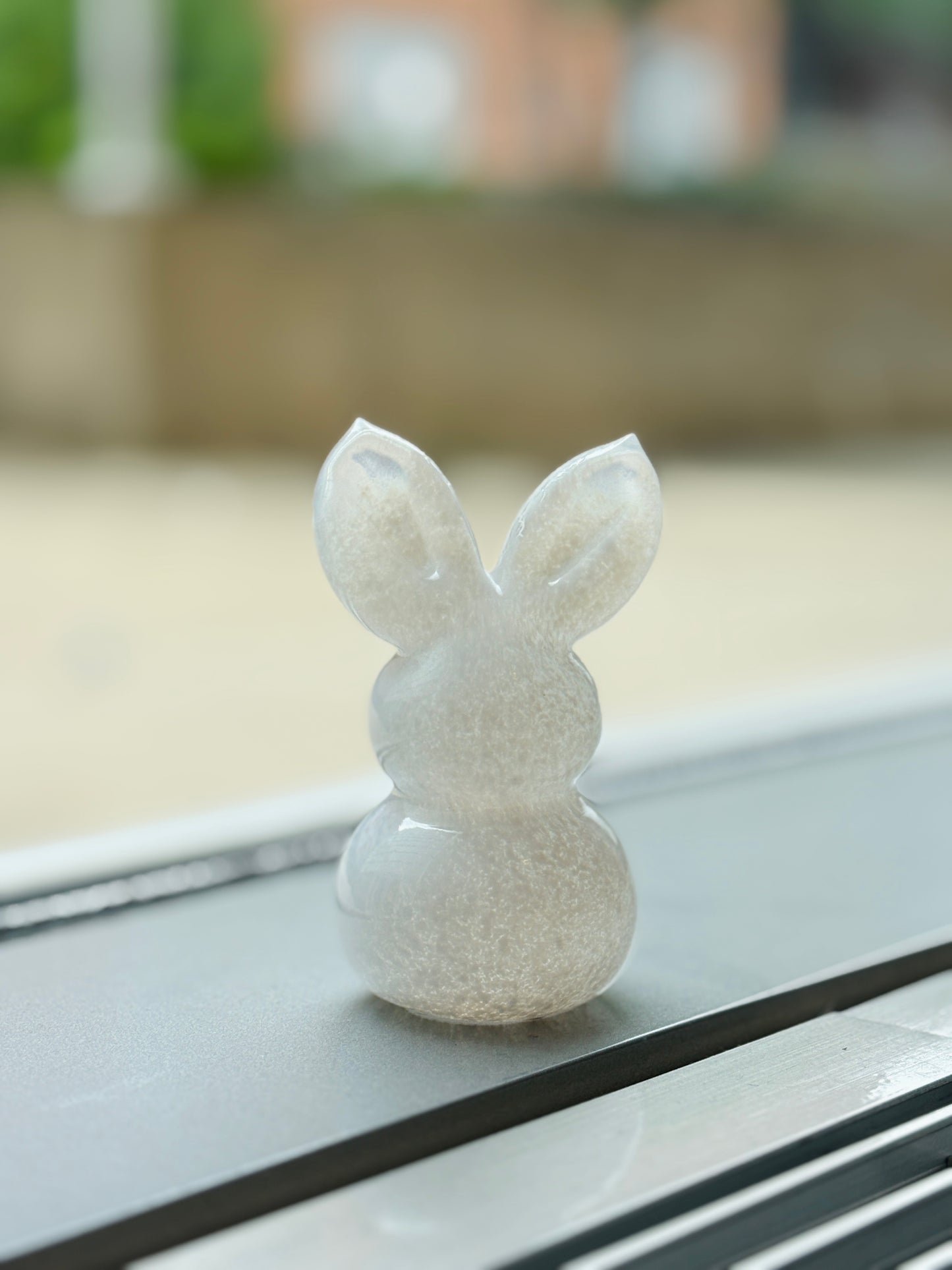 Glass Bunny Rabbit Paperweight