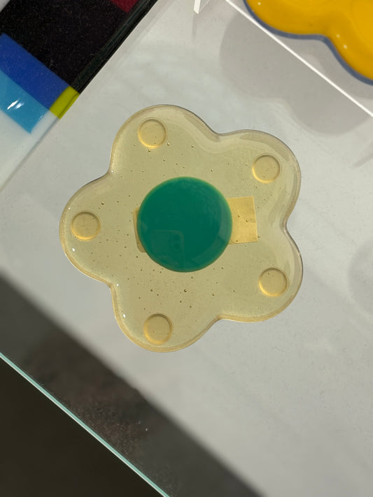 Glass Flower Coaster