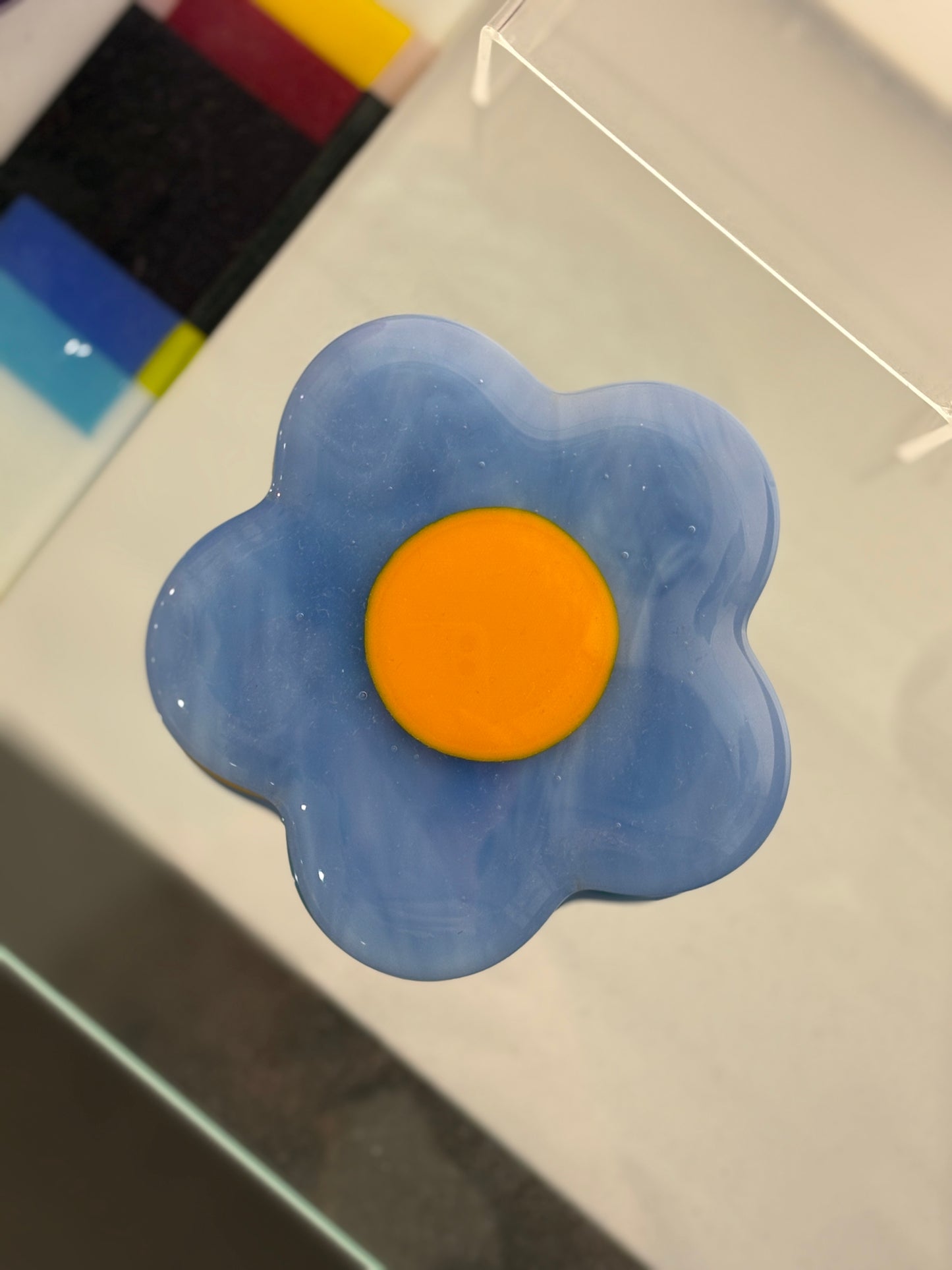 Glass Flower Coaster