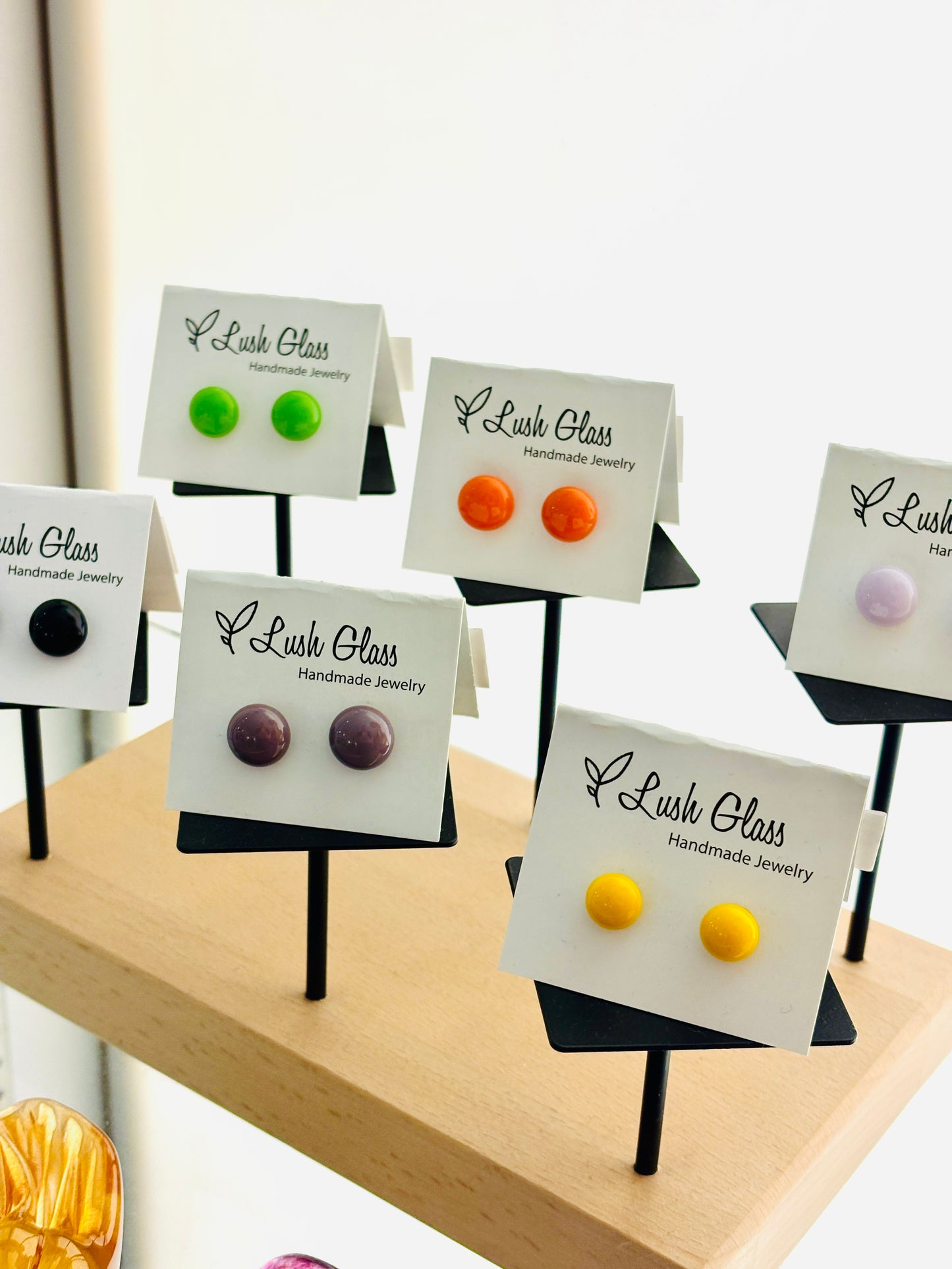 Glass Stud Earrings