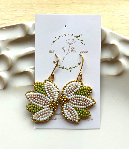 Small Half Flower Earring PI/CR