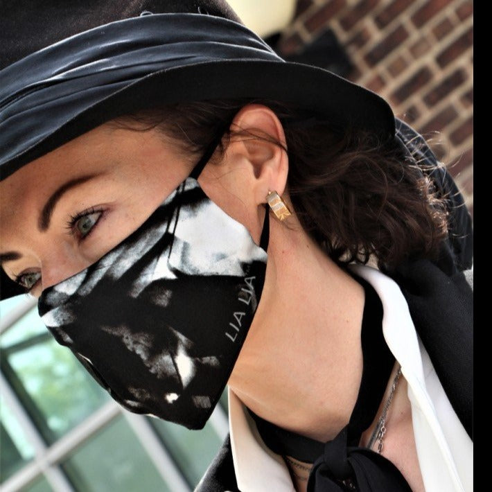Black Silk Face Mask