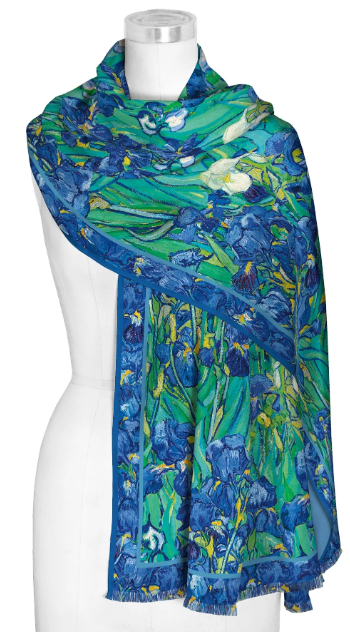 Van Gogh Irises Silk Blend Shawl