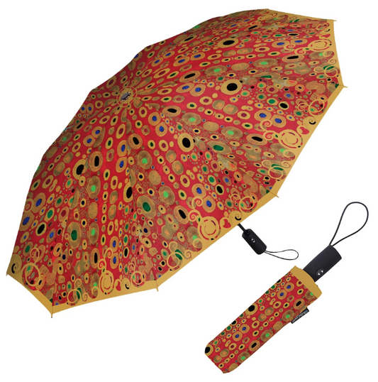 Klimt Hope II Red Folding Travel Umbrella