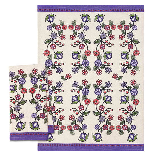 Ojibwe Florals Tea Towel