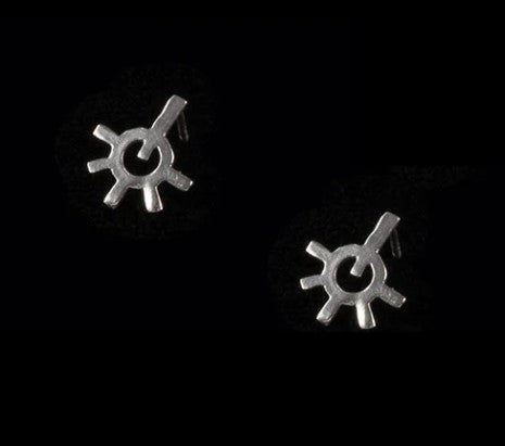 Burst Earrings Silver