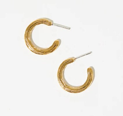 Etched Hoops Gold