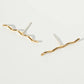 Long Wave Studs Gold