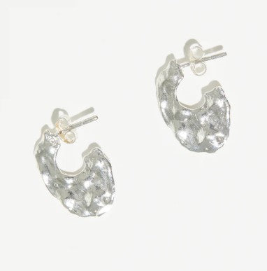 Small Oval Hoops Silver