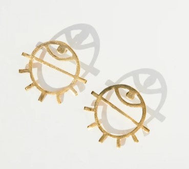 Medium Eye Earrings Gold