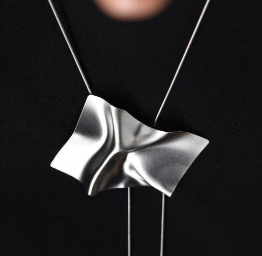 Silver Mobula Lariat Necklace