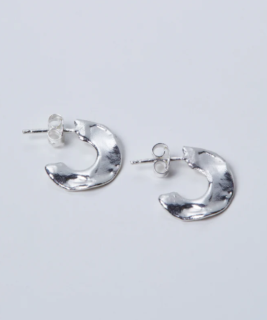 Mini Disc Studs Silver