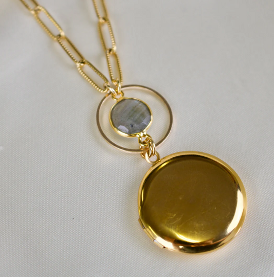 Paloma Gold Locket Necklace