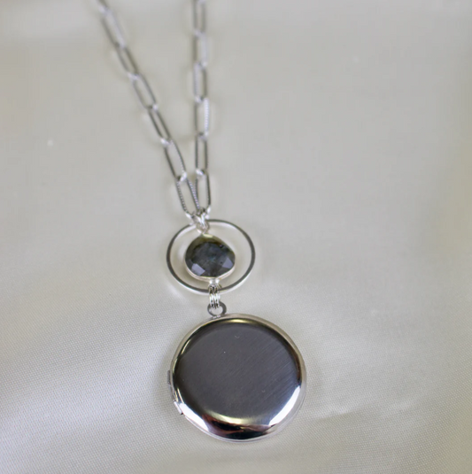 Paloma Silver Locket Necklace