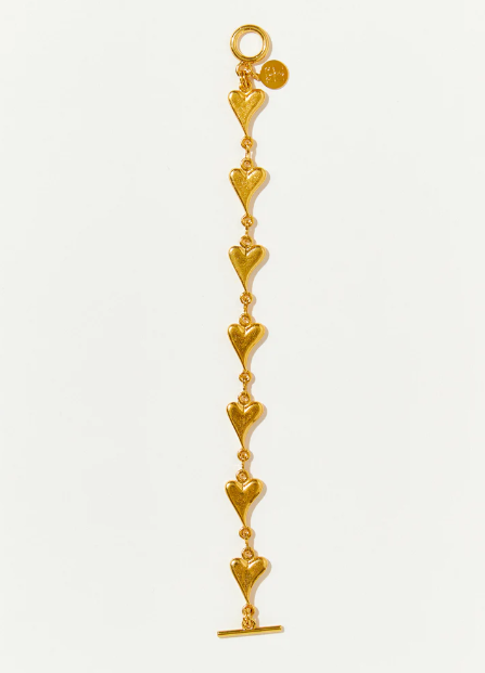 Heart Link Bracelet Gold