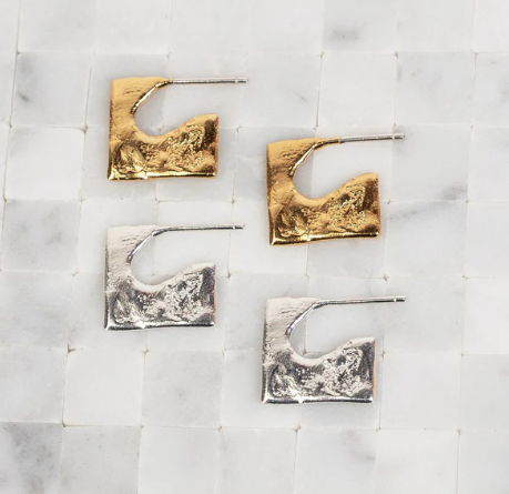 Mini Square Studs Gold