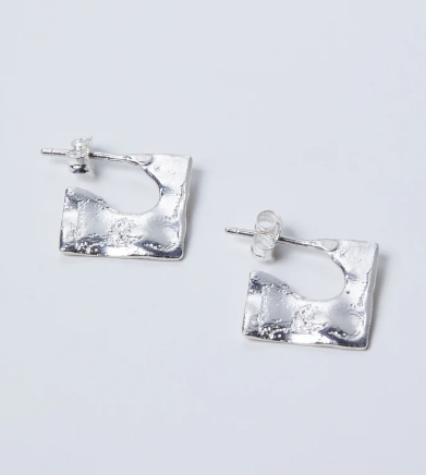 Mini Square Studs Silver