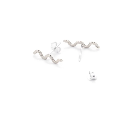 Wavy Studs Silver