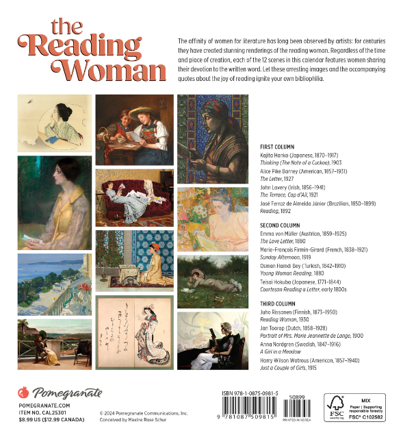 The Reading Woman 2025 Mini Calendar