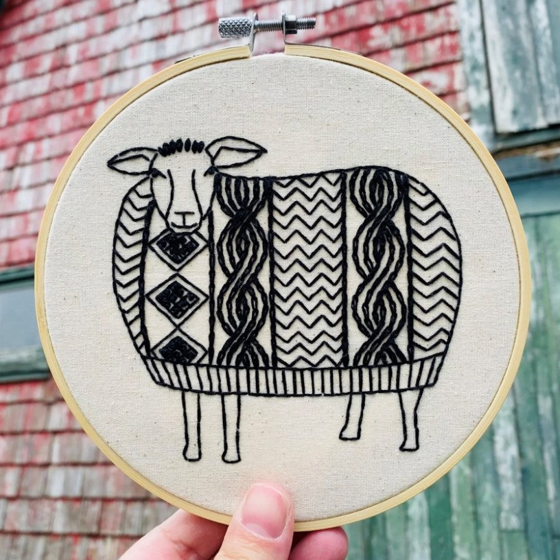 Sweater Sheep Embroidery Kit