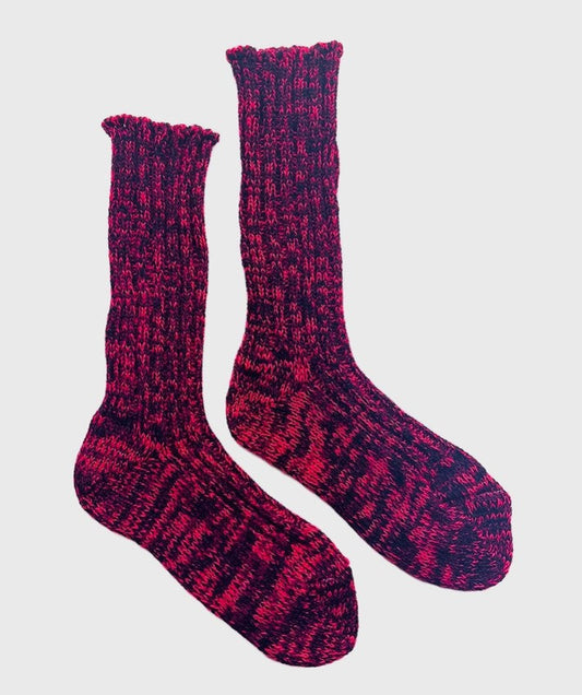 Sunday Socks Black Cherry Rib