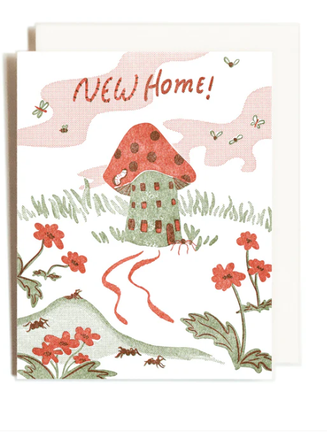 Mushroom Home Letterpress Card
