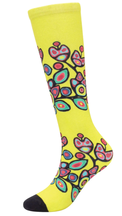 ML Floral on Yellow Socks
