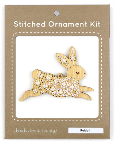 Rabbit Stitched Ornament Kit