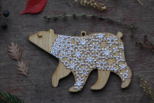 Bear Stitched Ornament Kit