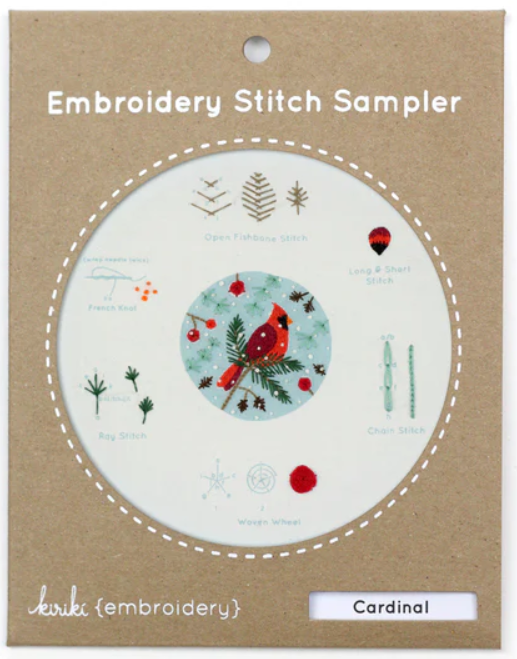 Cardinal Embroidery Stitch Sampler