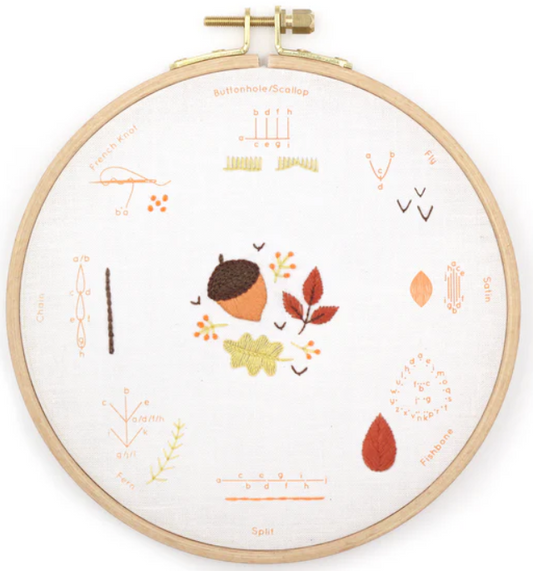 Autumn Embroidery Stitch Sampler