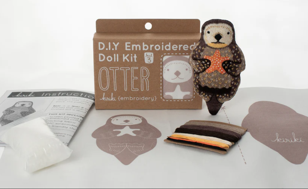 Otter Doll Embroidery Kit