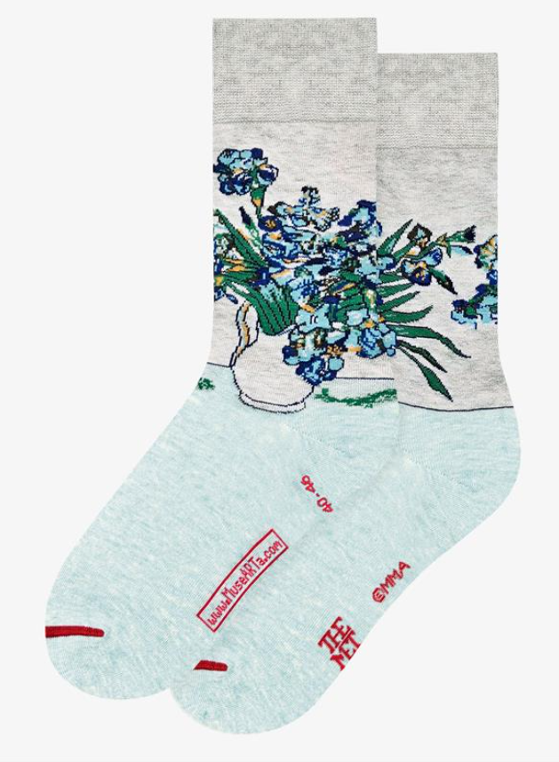 Sm Irises Art Socks