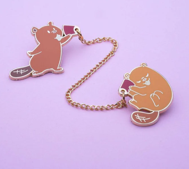 Beavers Chain Brooch