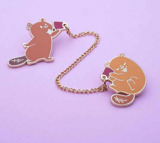 Beavers Chain Brooch