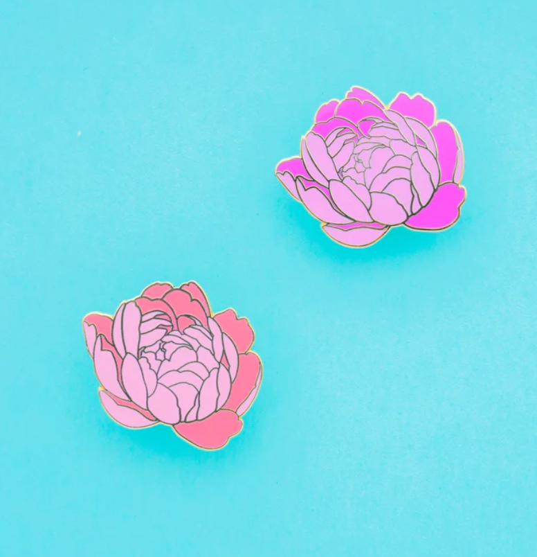 Peony Enamel Pin