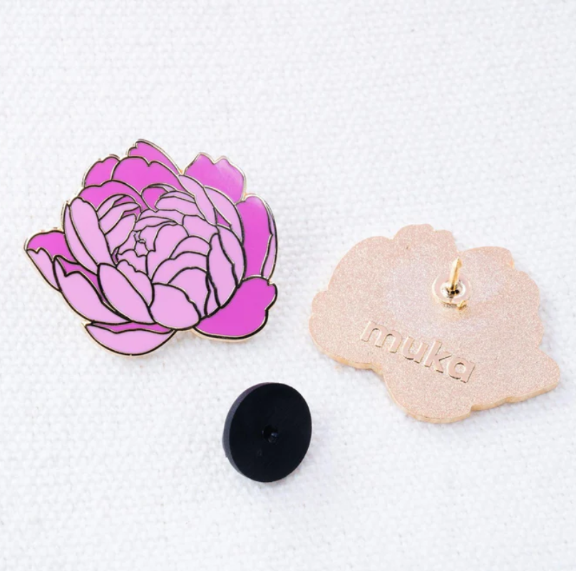 Peony Enamel Pin