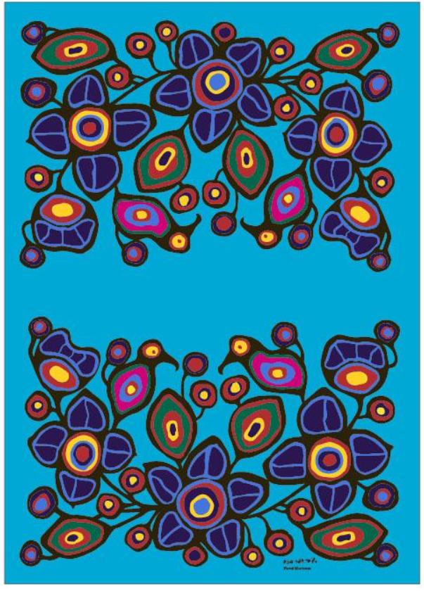 Flowers & Birds Tea Towel