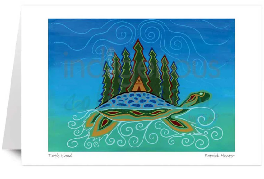 Hunter Turtle Island Card