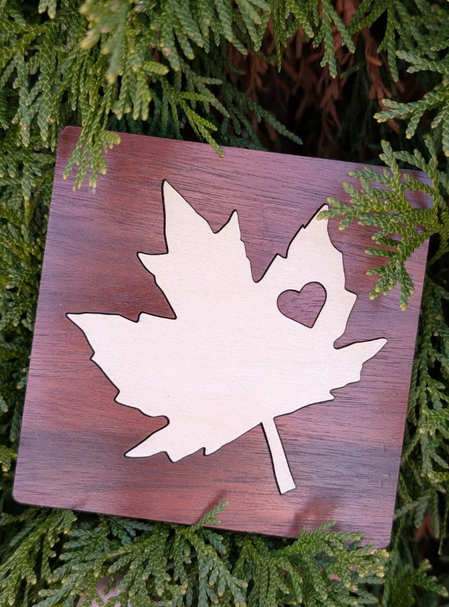 Maple Leaf Inlay Coaters