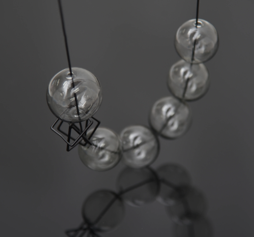 Bonbons Glass Grey Necklace