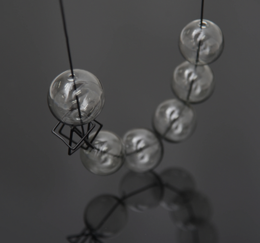 Bonbons Glass Grey Necklace