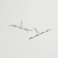 Long Wave Studs Silver