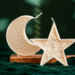 Mandala Crescent Moon Candle Aesthetic Decoration