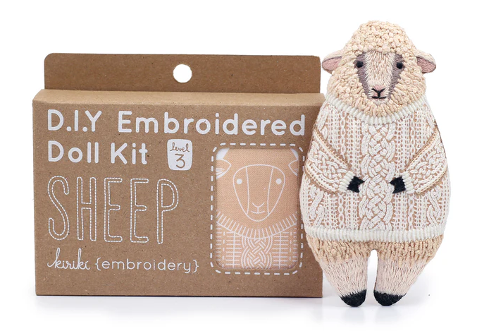 Sheep Doll Embroidery Kit