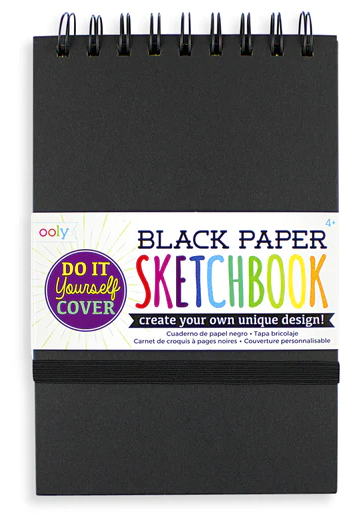 Small DIY Black Paper Sketchbook
