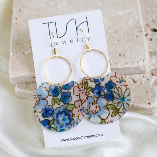 Daphne Floral Print Earrings