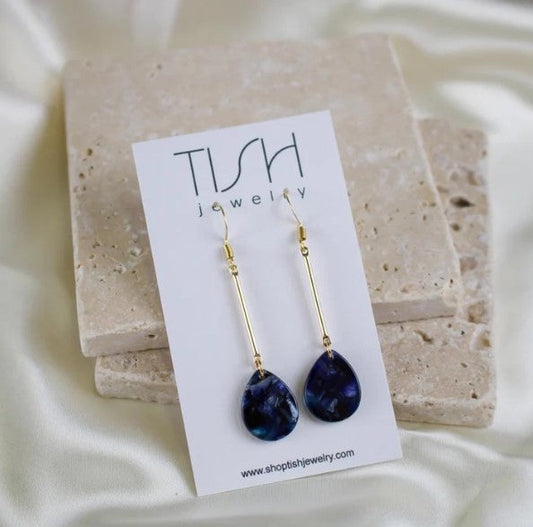 Rome Blue Teardrop Earrings
